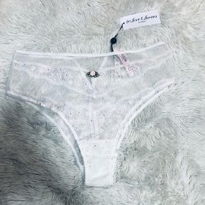 For Love & Lemons White Eyelet Panties L NWT